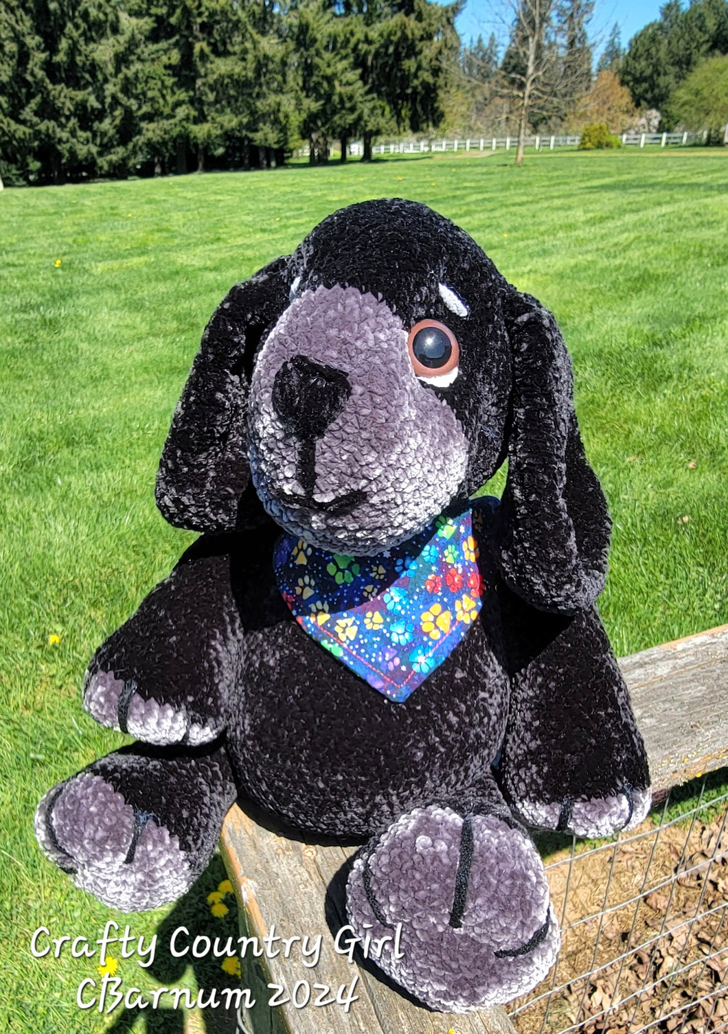 Crocheted Black Puppy