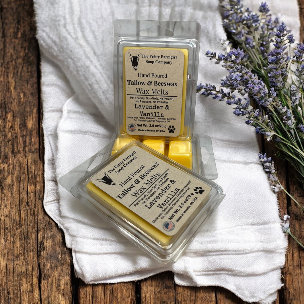 Lavender & Vanilla Tallow & Beeswax Wax Melts