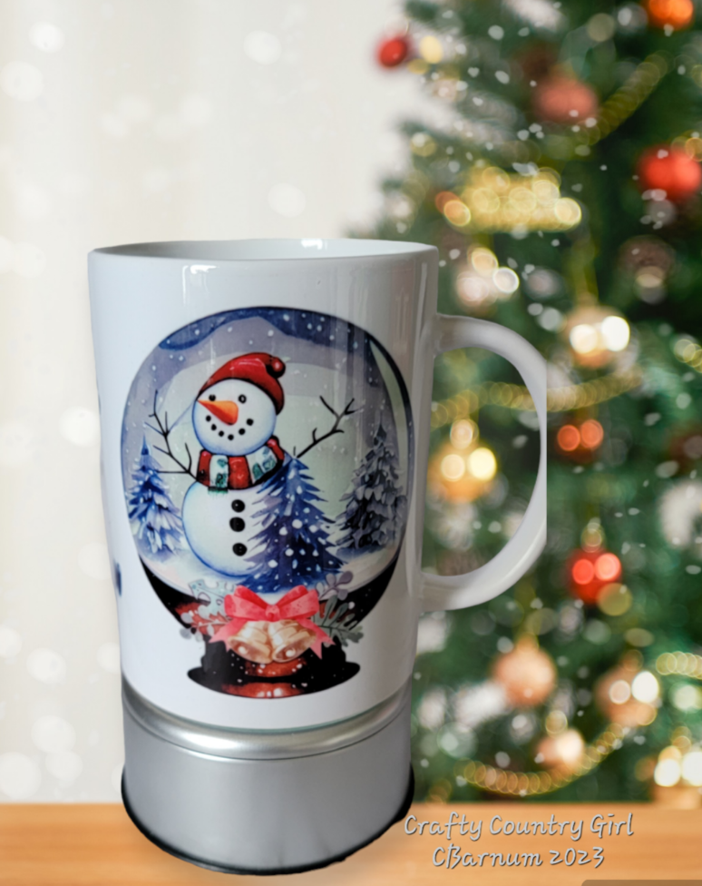 Snowglobe Snowman mug